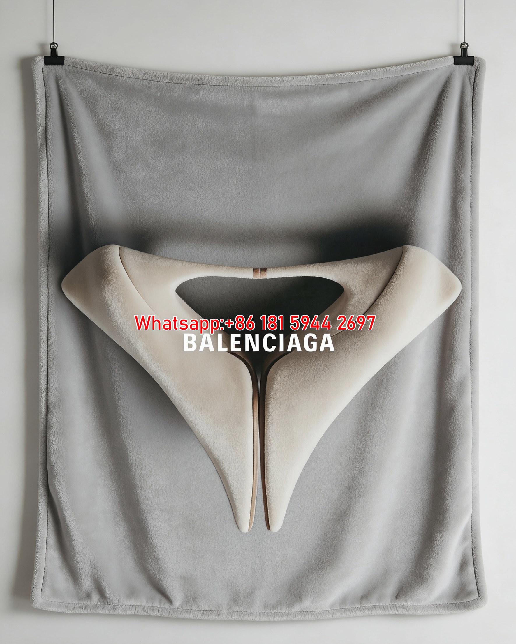 Balenciaga Minimalist Sculptural Shoe Flannel Throw Blanket for Sofa Wall Decor BA123